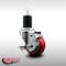 Service Caster 3'' SS Red Poly Swivel 1-3/4'' Expanding Stem Caster with Brake SCC-SSEX20S314-PPUB-RED-TLB-134 - alternate 2